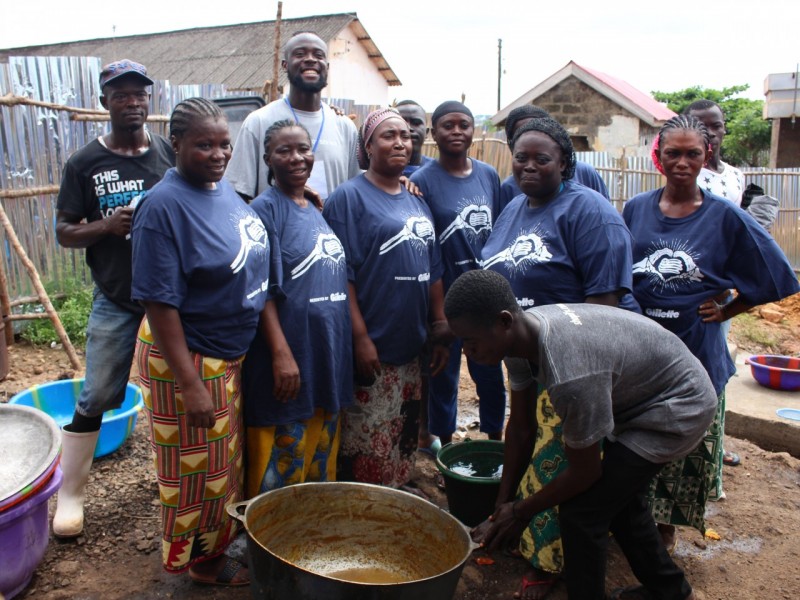Kei Kamara visits the mudslide victims in Sierra Leone Kei Kamara Heart Shaped Hands Foundation